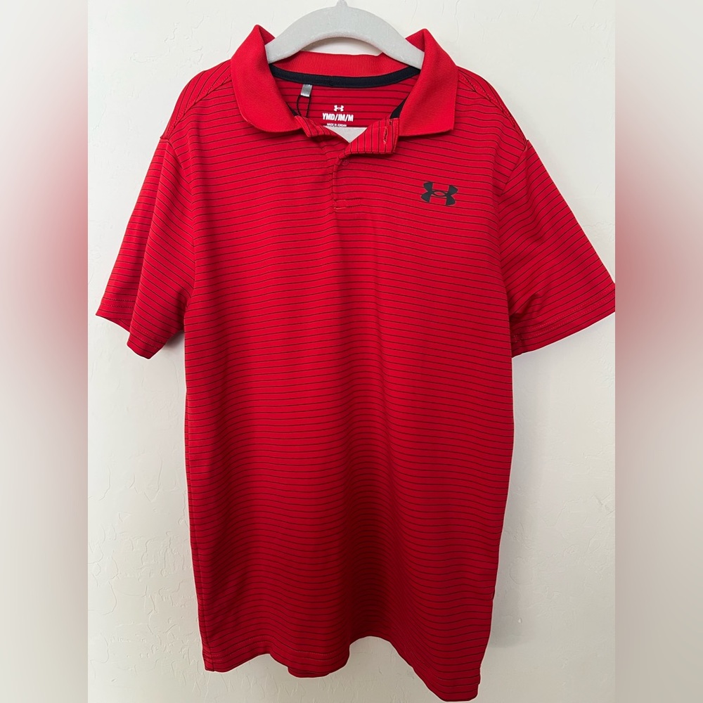 Under Armour Red Athletic Polo Shirt